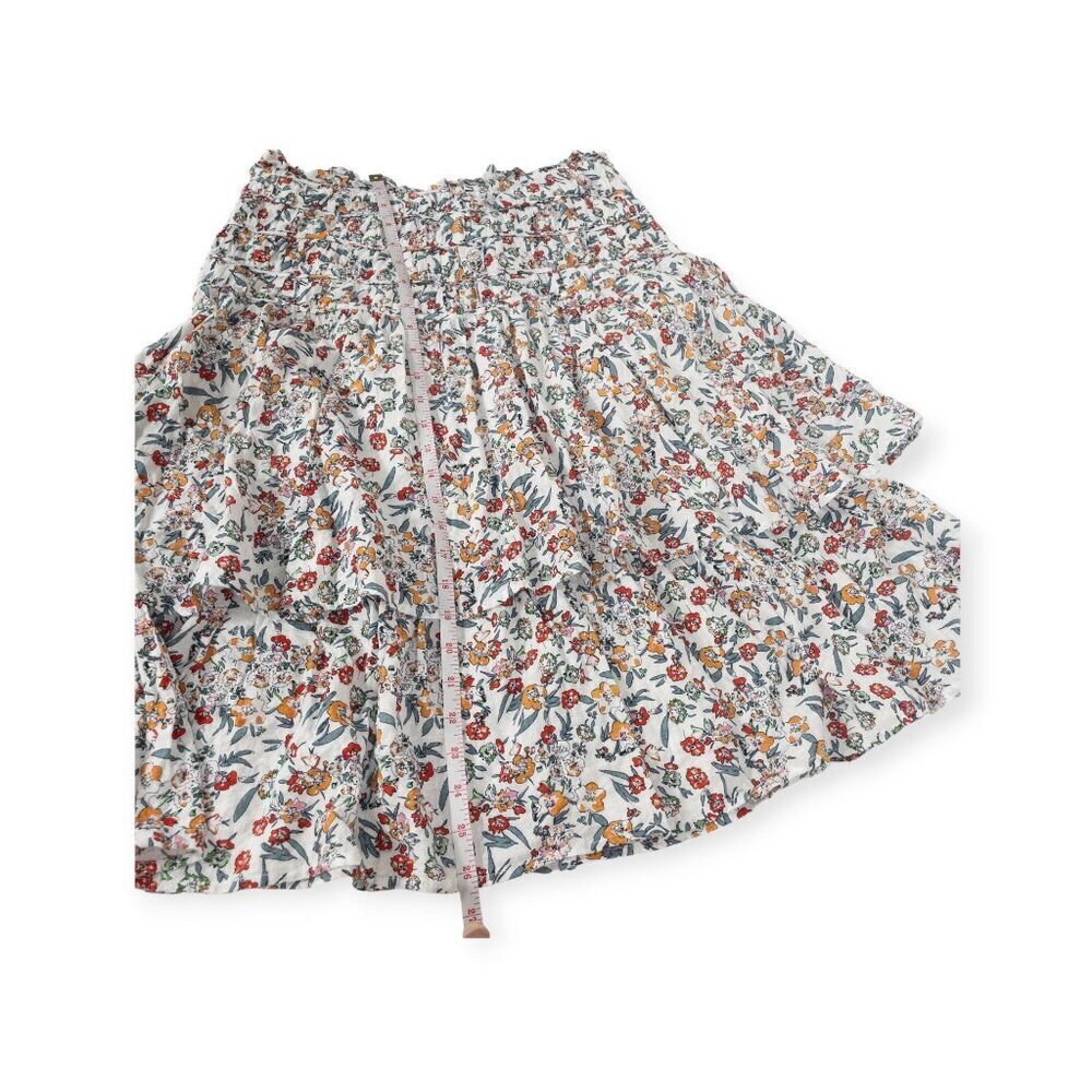 Maple & Cliff Floral Tiered Skirt SZ L High Drop Waist Cottage Core - Picture 3 of 8